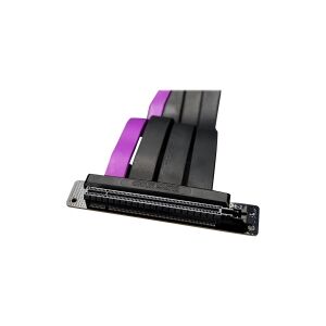 Cooler Master Riser Cable - PCI Express x16-kabel - PCI Express (hun) vinklet til PCI Express (han) - PCIe 4.0 - 30 cm - sort, lilla