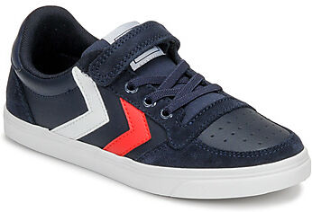 Hummel  SLIMMER STADIL LEATHER LOW JR  Barn  Pige  Sko  Sneakers barn G 26 Blå Hummel  SLIMMER STADIL LEATHER LOW JR  Barn  Pige  Sko  Sneakers barn G 26 Blå