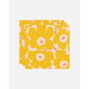 Marimekko Unikko Serviet 42x42 cm 3-pak Bomuld Gul