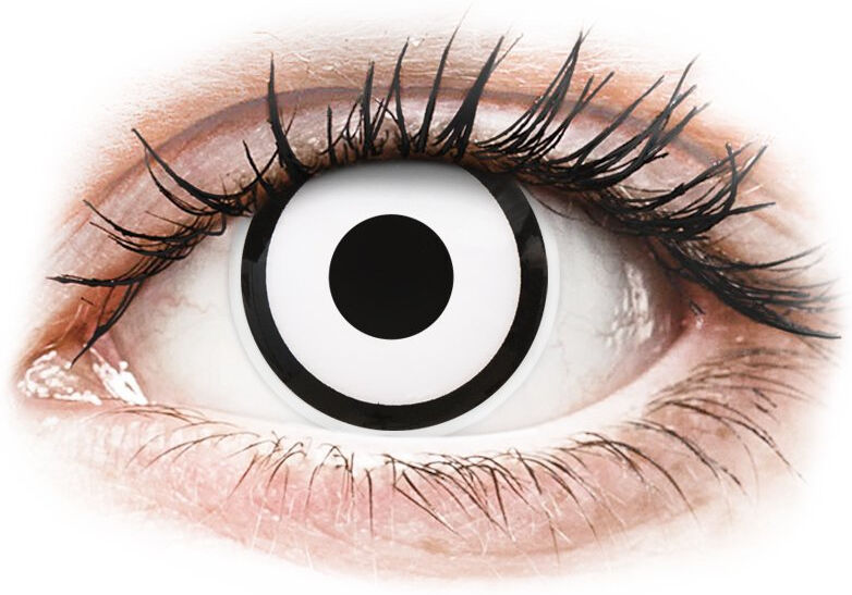 ColourVUE Crazy Lens - White Zombie - uden styrke (2 linser) ColourVUE Crazy Lens - White Zombie - uden styrke (2 linser)
