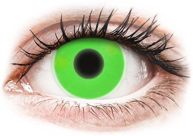 ColourVUE Crazy Glow Green - uden styrke (2 linser) ColourVUE Crazy Glow Green - uden styrke (2 linser)