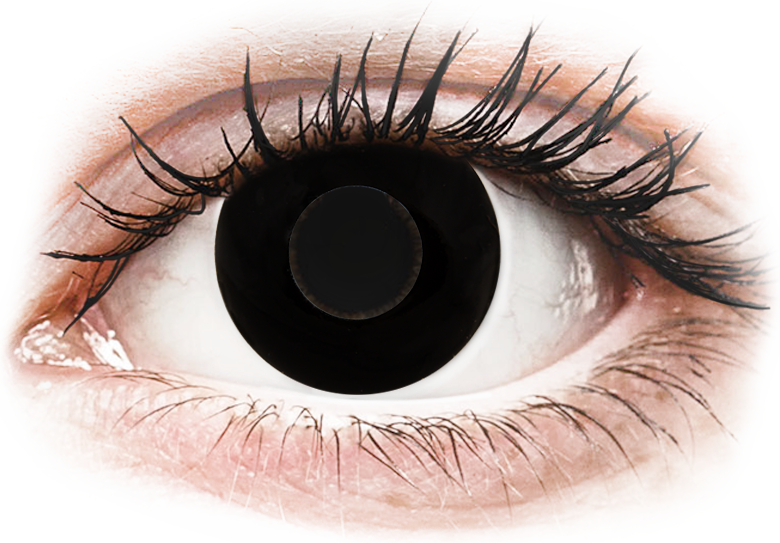 CRAZY LENS - Black Out - endagslinser uden styrke (2 linser) CRAZY LENS - Black Out - endagslinser uden styrke (2 linser)