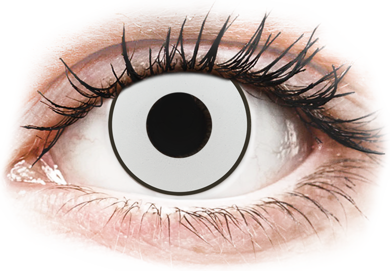 CRAZY LENS - White Black - endagslinser uden styrke (2 linser) CRAZY LENS - White Black - endagslinser uden styrke (2 linser)