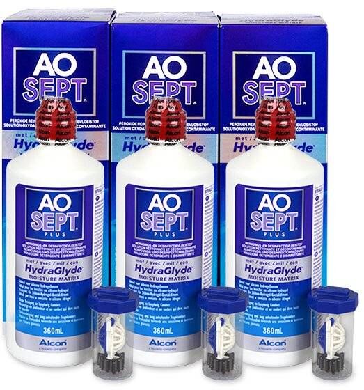AOSEPT PLUS HydraGlyde 3x360 ml Linsevæske AOSEPT PLUS HydraGlyde 3x360 ml Linsevæske