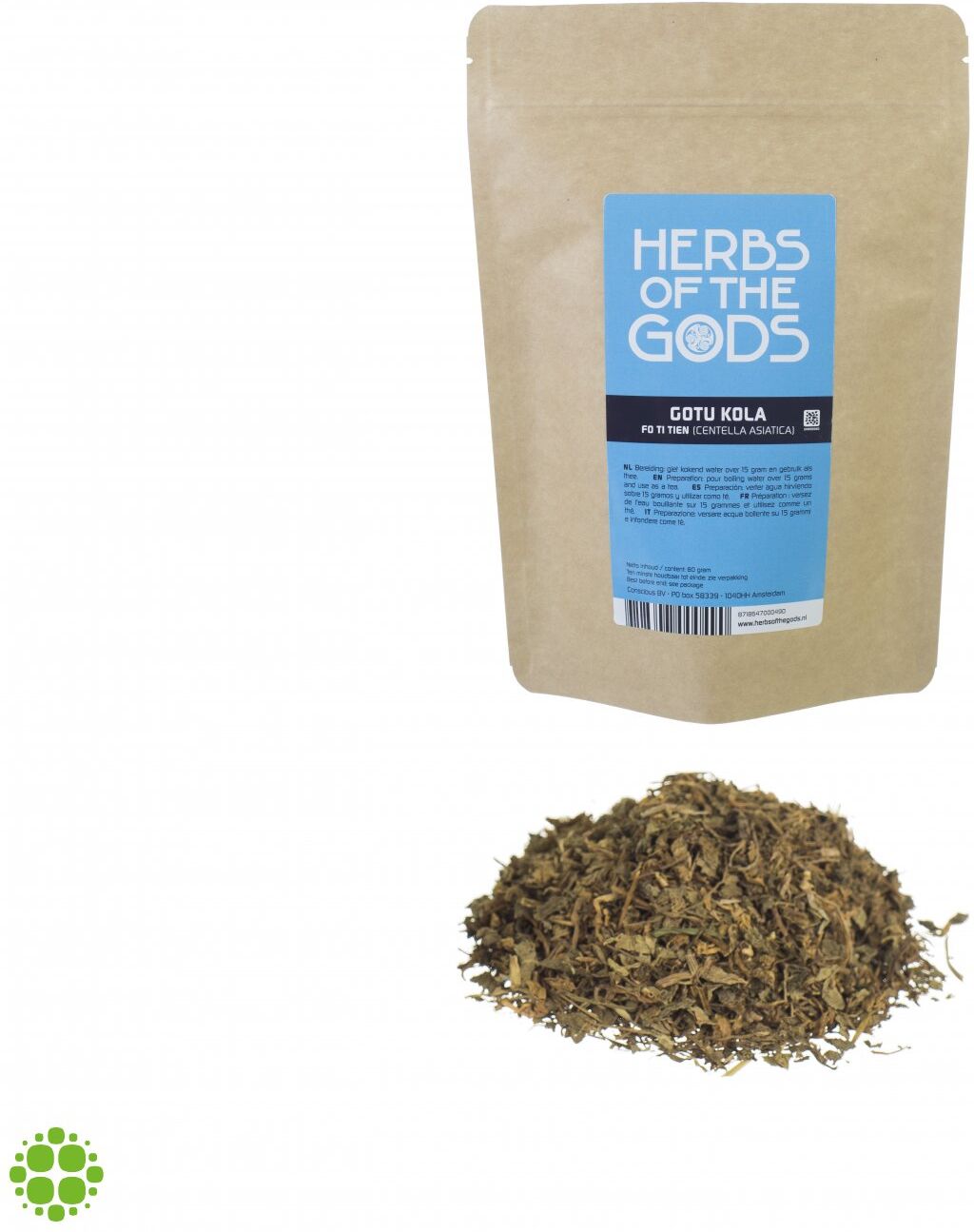 Herbs Of The Gods Gotu Kola Fo Ti Tiem (Centella Asiatica) 80g Herbs Of The Gods Gotu Kola Fo Ti Tiem (Centella Asiatica) 80g