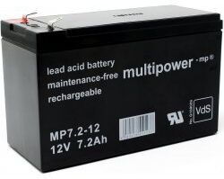Multipower Powery Blybatteri (multipower) MP7,2-12 Vds Multipower Powery Blybatteri (multipower) MP7,2-12 Vds