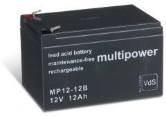 Multipower Powery Blybatteri (multipower) MP12-12B Vds Multipower Powery Blybatteri (multipower) MP12-12B Vds