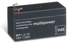 Multipower Powery Blybatteri (multipower) MP1,2-12 Vds Multipower Powery Blybatteri (multipower) MP1,2-12 Vds