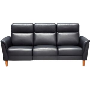 Sæby 3 pers sofa Sort Lædersofa