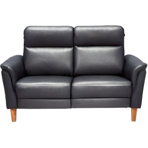 Sæby 2 pers sofa Sort Lædersofa