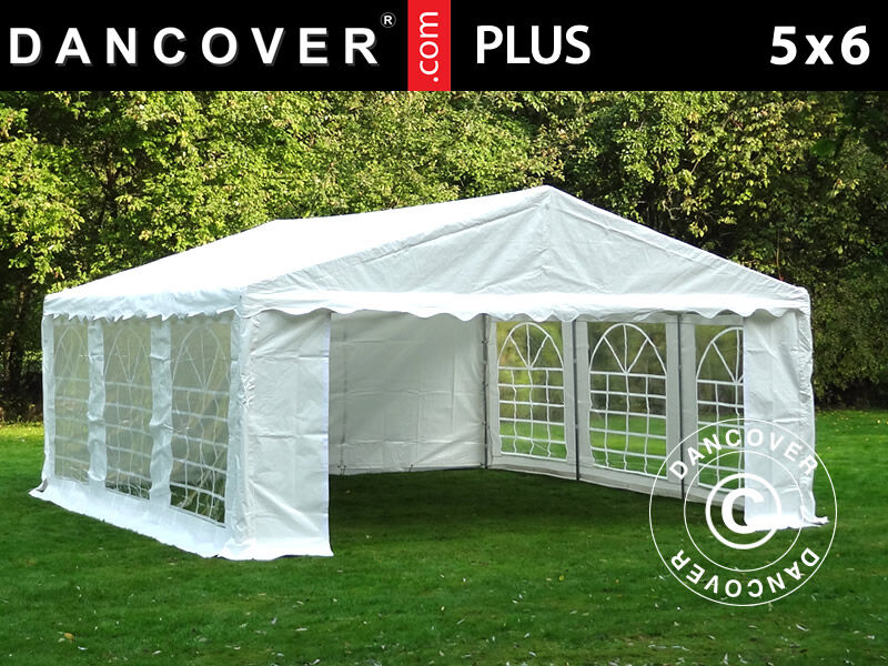 Dancover Partytelt Festtelt PLUS 5x6m PE, Hvid