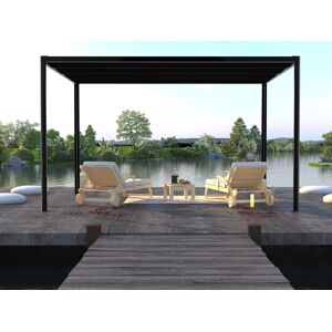 Dancover Pergola Pavillon /havepavillon San Fernando, 3x3m, Sort/mørkegrå