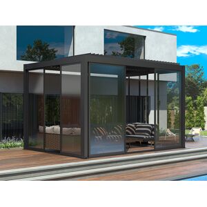 Dancover Bioklimatisk Pergola Pavillon /havepavillon San Pablo Med Skydedøre, 3x4m, Sort