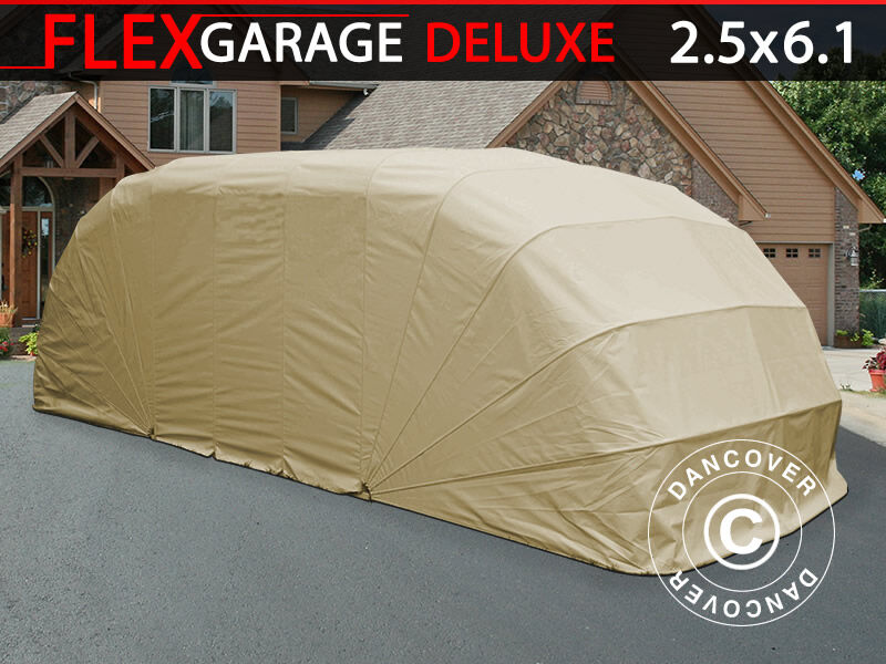 Dancover Foldegarage (Bil), ECO, 2,5x6,1x2m, Beige