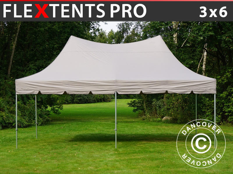 Dancover Foldetelt FleXtents Easy up pavillon PRO Peak Pagoda 3x6m Latte