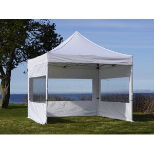 Dancover Foldetelt Flextents Easy Up Pavillon Pro 3x3m Hvid,  Inkl. 4 Sider