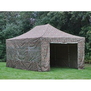 Dancover Foldetelt Flextents Easy Up Pavillon Pro 4x6m Camouflage/militær, Inkl. 8 Sider