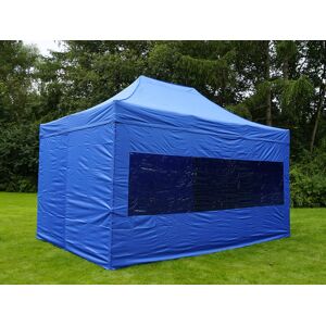 Dancover Foldetelt Flextents Easy Up Pavillon Pro 3x4,5m Blå, Inkl. 4 Sider