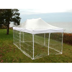 Dancover Foldetelt Flextents Easy Up Pavillon Pro 3x6m Transparent, Inkl. 6 Sider