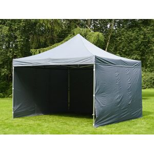 Dancover Foldetelt Flextents Easy Up Pavillon Pro 4x4m Grå, Inkl. 4 Sider