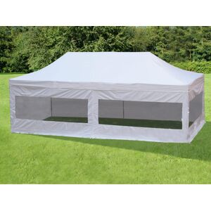 Dancover Foldetelt Flextents Easy Up Pavillon Pro 4x8m Hvid, Inkl. 6 Sider