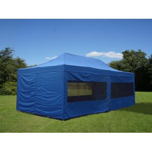 Dancover Foldetelt Flextents Easy Up Pavillon Pro 4x8m Blå, Inkl. 6 Sider