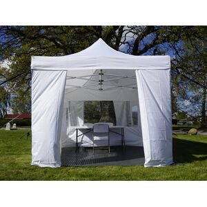 Dancover Besøgstelt Flextents Easy Up Pavillon Pro 4x6m Hvid, Inkl. 8 Sider Og 1 Panorama Skillevæg