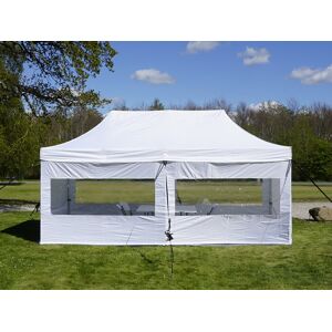 Dancover Besøgstelt Flextents Easy Up Pavillon Pro 3x6m Hvid, Inkl. 6 Sider Og 1 Panorama Skillevæg