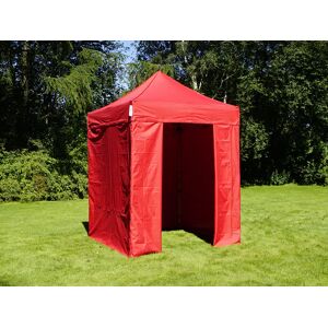 Dancover Foldetelt Flextents Easy Up Pavillon Basic V.2, 2x2m Rød, Inkl. 4 Sider