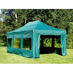 Dancover Foldetelt Flextents Easy Up Pavillon Pro Steel 4x6m Grøn, Inkl. 8 Sider