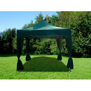 Dancover Foldetelt Flextents Easy Up Pavillon Pro Steel 3x3m Grøn, Inkl. 4 Pyntegardiner