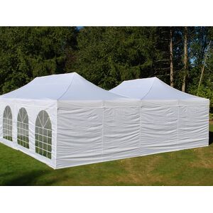 Dancover Foldetelt Flextents Easy Up Pavillon Steel 8x6m Hvid, Inkl. 8 Sider