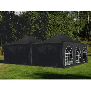 Dancover Foldetelt Flextents Easy Up Pavillon Steel 8x6m Sort, Inkl. 8 Sider