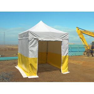 Dancover Foldetelt Flextents Easy Up Pavillon® Pro 2,5x2,5m, Pvc, Arbejdstelt /håndværkertelt, Flammehæmmende, Inkl. 4 Sidevægge