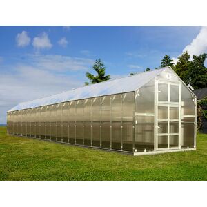 Dancover Drivhus Polycarbonat Titan Classic 480, 23,8m², 2,35x10,12m, Sølv