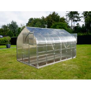 Dancover Drivhus Polycarbonat Titan Dome 320, 20m², 2,5x8m, Sølv