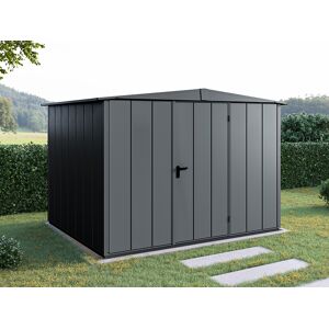 Dancover Redskabsskur Redskabsrum Haveskur I Metal M/saddeltag, Hörmann Elegant Typ3, 3,24x2,48x2,19m, Antracit