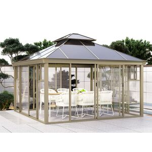 Dancover Pavillon /havepavillon Polykarbonat Santa Ana, 4x4m, Messing