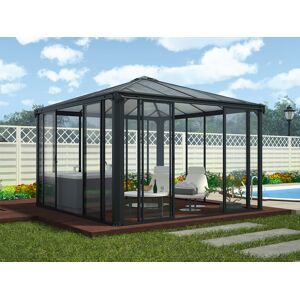 Dancover Orangeri/pavillon /havepavillon Ledro, 12,96m², Palram/canopia, 3,6x3,6x2,95m, Grå