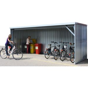 Dancover Cykelskur I Stål 2,3x6,1x2,38m, Sølv