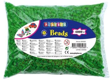 Playbox Perler, 6000 stk grønne Playbox Perler, 6000 stk grønne