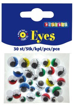 Playbox Øjne med frynser, 30 st Playbox Øjne med frynser, 30 st