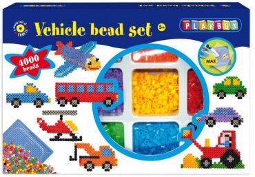 Playbox Pärlset, køretøjer, 4000 Perler Playbox Pärlset, køretøjer, 4000 Perler