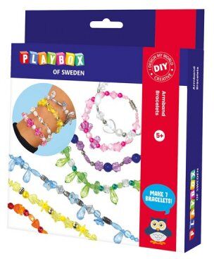 Playbox Plastic perler armbånd Pysselset Playbox Plastic perler armbånd Pysselset