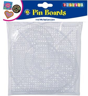 Playbox Gennemsigtige perleplader, 3 stk Playbox Gennemsigtige perleplader, 3 stk