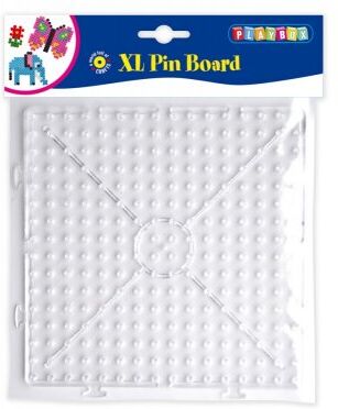 Playbox XL pärlplatta, stabelbare, gennemsigtige, kvadrat-formet Playbox XL pärlplatta, stabelbare, gennemsigtige, kvadrat-formet