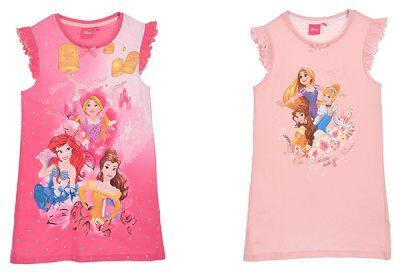 Disney Prinsessa T-shirt (5A - 110 CM, Mørkrosa)