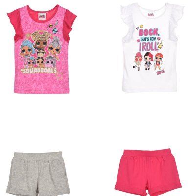 L.O.L. Surprise! T-shirt og shorts (Hvid, 7A - 122 CM) L.O.L. Surprise! T-shirt og shorts (Hvid, 7A - 122 CM)