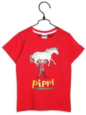 Pippi Långstrump Pippi Langstrømpe Rød T-shirt (92 CM) Pippi Långstrump Pippi Langstrømpe Rød T-shirt (92 CM)