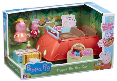 Peppa Pig Gurli Gris Deluxe Big røde bil med tal - lyd og lys Peppa Pig Gurli Gris Deluxe Big røde bil med tal - lyd og lys